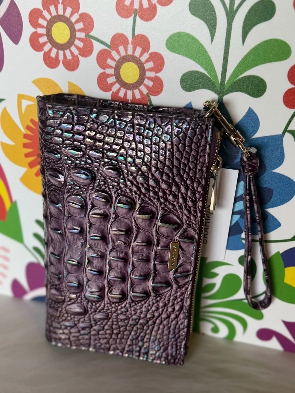 Brahmin Daisy Purple Passion Iridescent NWT FIRM $